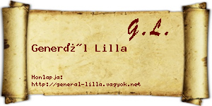 Generál Lilla névjegykártya